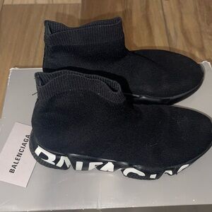 Balenciaga Black Knit Sneakers